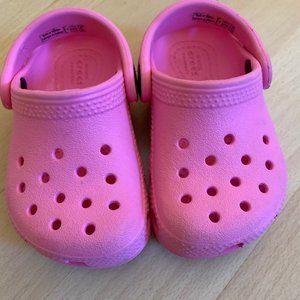 Baby/Toddler Crocs Size 5 Bright Pink